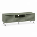 Meuble TV vert olive en MDF rectangulaire 160 x 40 x 50 cm