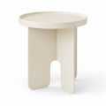 Table d’appoint ronde crème en MDF Ø 40 cm H 50 cm
