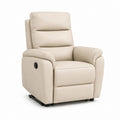 Fauteuil relax inclinable manuel beige en cuir PU 89 x 96 x 103 cm