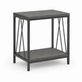 Table d'appoint carrée gris foncé en panneaux MDF et acier 45 x 45 x 55 cm