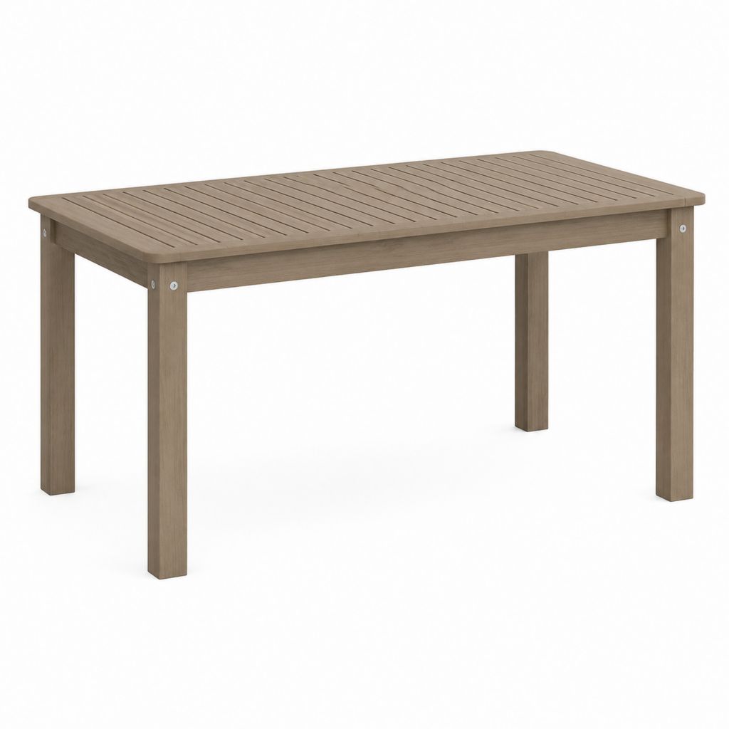 Table de jardin rectangulaire marron en acacia massif 150 x 90 x 75 cm