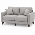 Canapé 2 places droit gris en polyester 160 x 88 x 86 cm