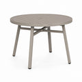 Table de jardin ronde gris taupe en aluminium Ø 100 cm x H 74 cm